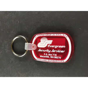 Evergreen Security Services Marysville WA Red Keychain